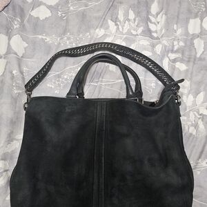 Sorial Black Leather Shoulder Bag